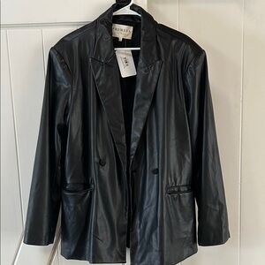 Promesa Women's Sleek Black Faux Leather Jacket